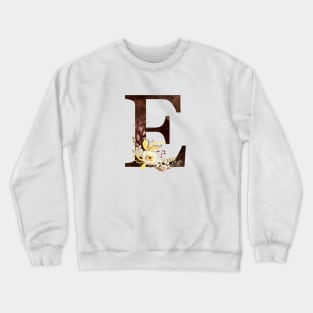 Floral Monogram E Lovely Autumn Foliage Crewneck Sweatshirt